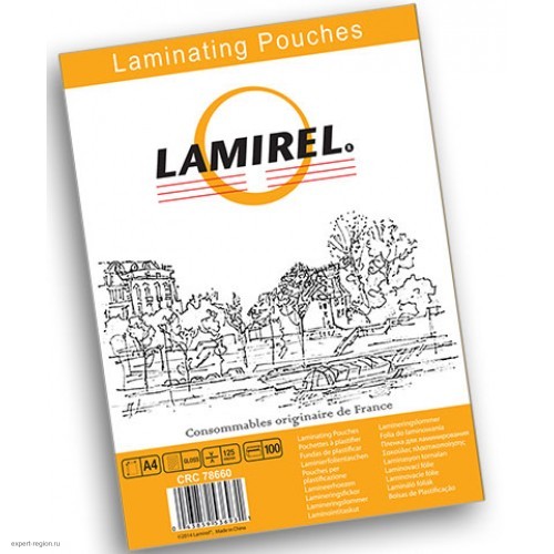 Плёнка глянцевая A4 125 mk Lamirel LA-78660 (100шт.) для ламинирования