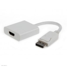Переходник DisplayPort -> HDMI Gembird 20M/19F белый, пакет (A-DPM-HDMIF-002-W)