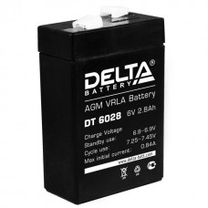 Аккумулятор DELTA DT 6028 6V 2.8Ah (66x33x99мм/0.61кг)