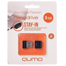 Накопитель USB 2.0 Flash Drive 8Gb Qumo nanoDrive black (QM8GUD-NANO-B)