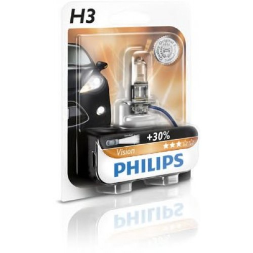 Галогеновая лампа Philips 12 В, H3, 55 Вт, Vision 3200 K