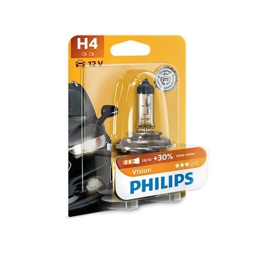Галогеновая лампа Philips 12 В, H4, 55 Вт, Vision 3200 K