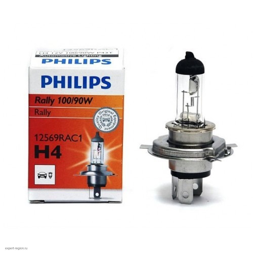 Галогеновая лампа Philips H4 12V-100/90W (P43t) Rally - тип