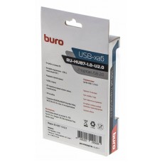 Концентратор USB 2.0 HUB 7-port Buro BU-HUB7-1.0-U2.0  черный