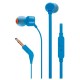Наушники с микрофоном JBL T110 (вставные затычки), синие