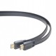 Кабель HDMI 19M-19M  1.8м ver.2.0 Gembird/Cablexpert  плоский кабель, черный, позол.разъемы, экран (CC-HDMI4F-6)