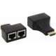 Удлинитель ORIENT VE041 HDMI 30 м, HDCP, 2 кабеля UTP Cat5e/6