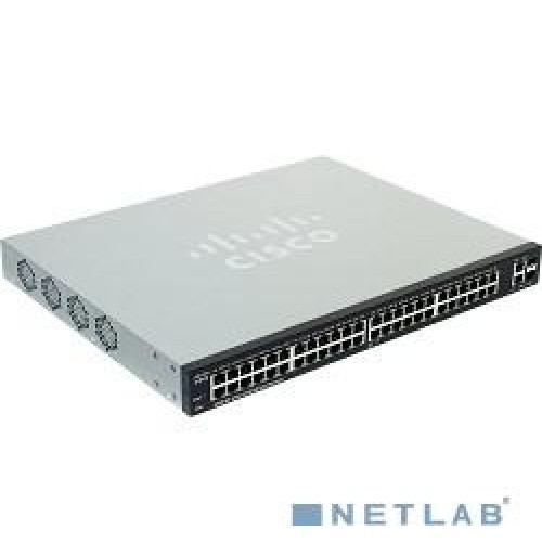 Коммутатор Cisco SF220-48P-K9-EU (48x10/100Mbps/PoE/2x1000BASE-T/SFP)