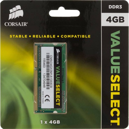 Модуль памяти SODIMM DDR3 SDRAM 4096 Mb Corsair 