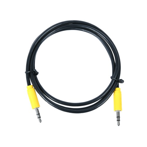Кабель аудио Greenconnect Jack 3.5(m) - Jack 3.5(m) 1m, 28AWG, черный, желтые коннекторы (GCR-AVC014-1.0m)	