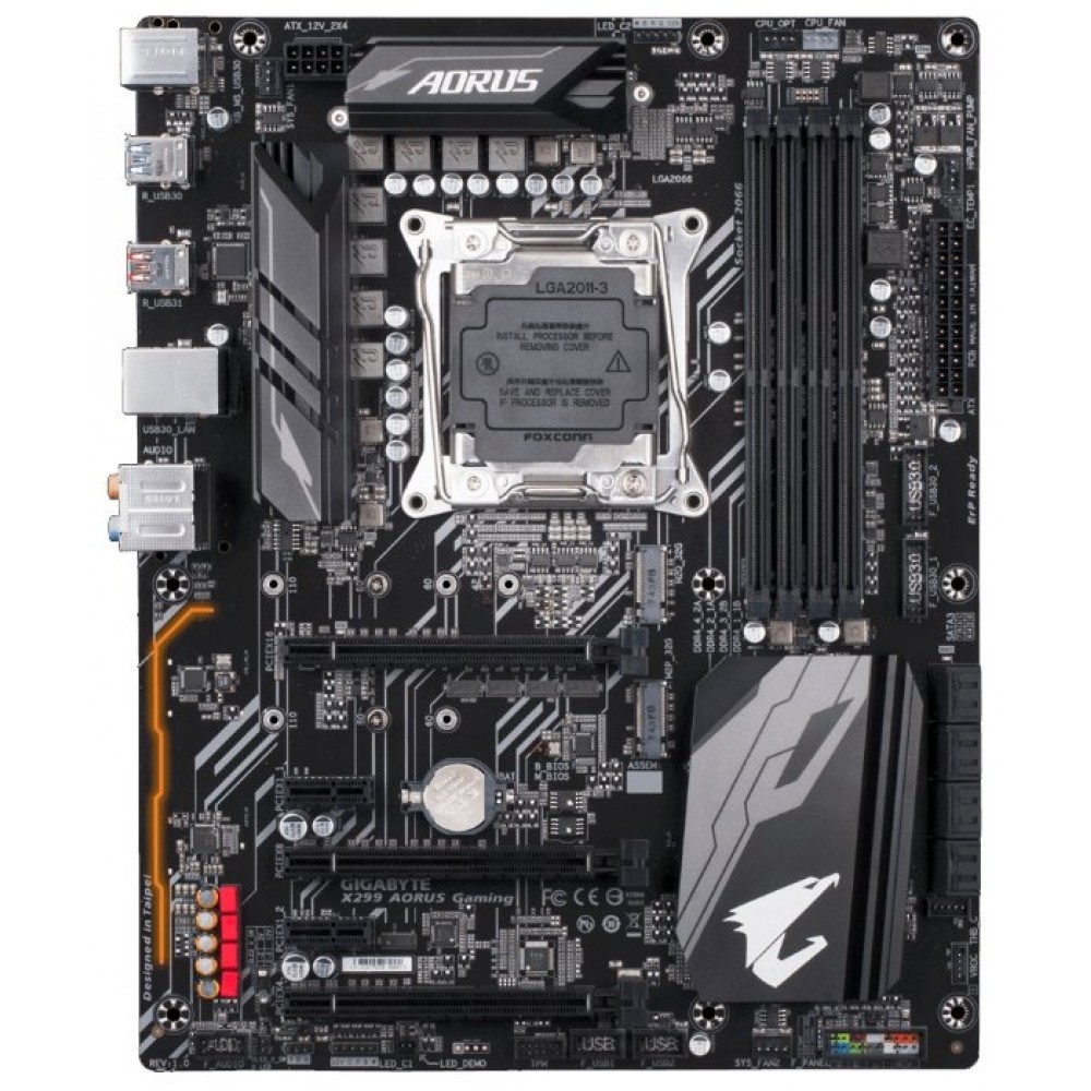 Атх платы. Материнская плата Gigabyte AORUS. Gigabyte x299 AORUS Gaming. Материнская плата AORUS Gaming LGA 2066. E-ATX x299.