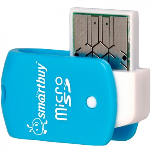 Устройство чтения/записи Smartbuy (External/USB 2.0/MicroSD/SD/TF) Blue (SBR-706-B)