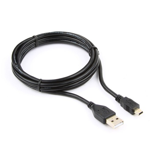 Кабель USB 2.0 Am-miniBm 5P  1.8м позол.конт. черный (CCP-USB2-AM5P-6)