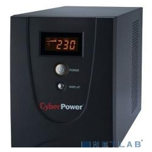ИБП CyberPower Value 1200ELCD Black (1200ВА/720w/4xEuro/RJ-11/RJ-45/USB/RS-232/Display)
