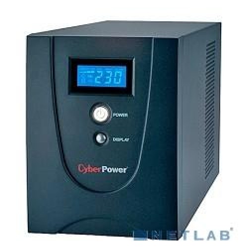 ИБП CyberPower Value 1500ELCD Black (1500ВА/900w/4xEuro/RJ-11/RJ-45/USB/RS-232/Display)