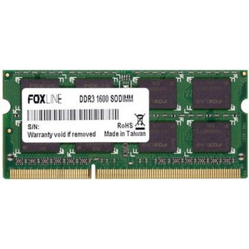 Модуль DIMM DDR3 SDRAM 8192 Mb (PC3-12800/1600MHz /CL11/OEM) Foxline (FL1600D3S11-8G)
