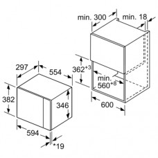 Встраиваемая микроволновая печь BOSCH BFL524MS0