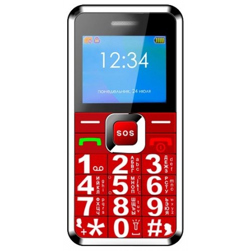 Мобильный телефон Ginzzu MB505 red бабушкафон