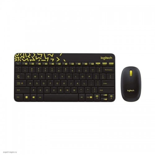 Клавиатура и мышь Logitech MK240 Wireless Nano Black-Yellow
