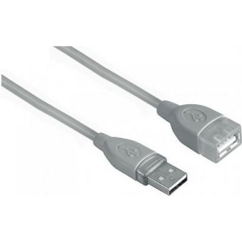 Кабель USB 2.0 Am-Af удлинитель 3м Hama H-45040 серый