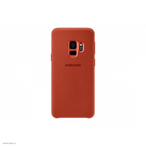 Чехол-накладка Samsung G960 AlcantaraCover red