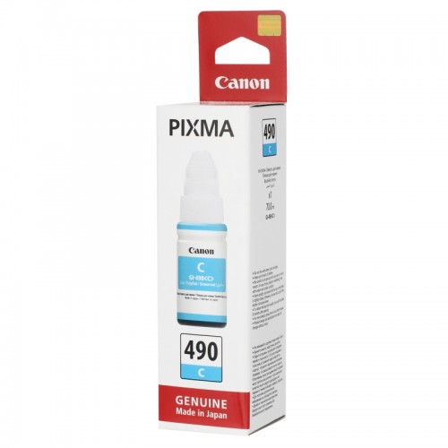 Картридж струйный Canon GI-490C 0664C001 голубой для Canon Pixma G1400/2400/3400 (70мл)