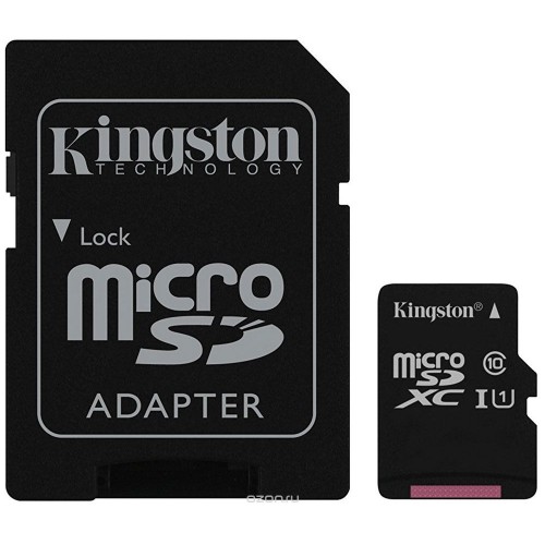 Карта памяти microSDXC 256Gb Kingston Canvas Select Class 10 UHS-I U1 + Adapter (SDCS/256GB)