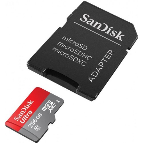 Карта памяти microSDXC 256Gb Sandisk Ultra (Class 10 UHS-I) (SDSQUAR-256G-GN6MA)