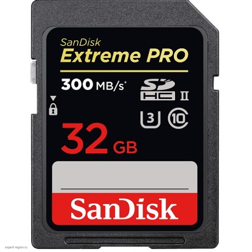 Карта памяти microSDHC 32Gb SDHC SanDisk Extreme Pro UHS-II U3 (SDSDXPK-032G-GN4IN)