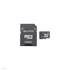 Карта памяти microSDHC Card 32Gb QUMO (Class 10/Adapter) (QM32GMICSDHC10)