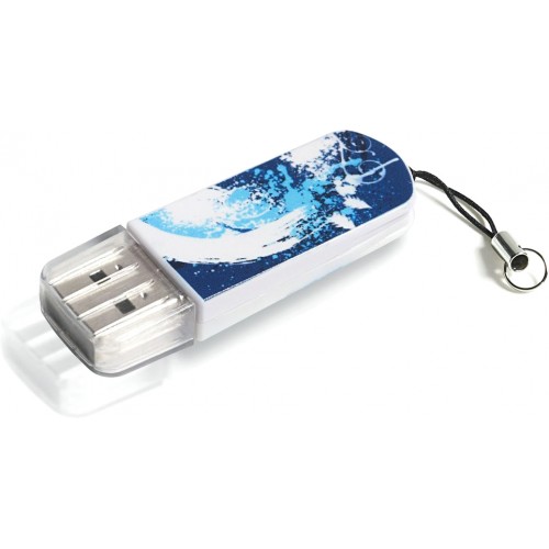 Накопитель USB 2.0 Flash Drive 16Gb Verbatim Mini Graffiti Edition Blue (49412)