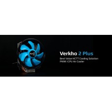 Вентилятор S 1150/1155/1156/AM3+/FM1/FM2/AM4 Aerocool Verkho 2 Plus (Al+Cu/19-26dB/1000-2000rpm/115W)