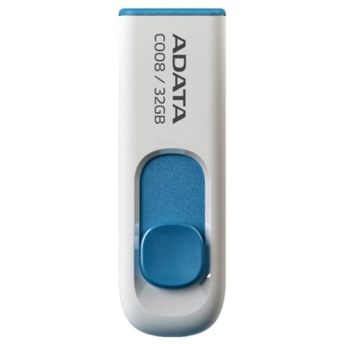 Накопитель USB 2.0 Flash Drive 32Gb A-Data C008 White-Blue (AC008-32G-RWE)