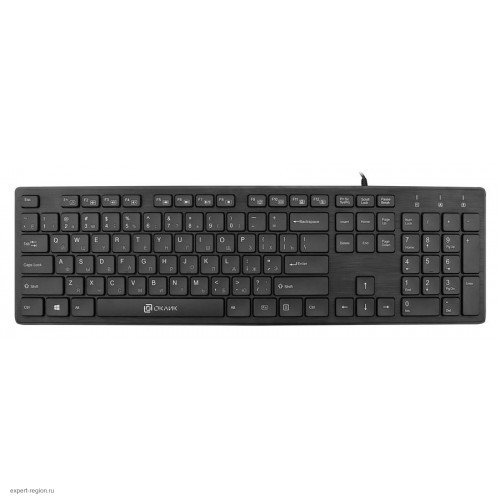 Клавиатура Oklick 520M2U Black (Проводная/USB/Slim/104кл/1.5m)