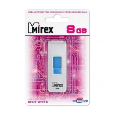 Накопитель USB 2.0 Flash Drive 8Gb Mirex Shot White (13600-FMUWST08)