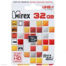 Карта памяти microSDHC 32Gb Mirex Class 10 UHS-I (13612-MCSUHS32)