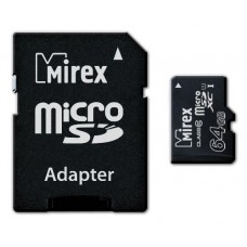  Карта памяти Mirex microSDXC 64Gb Class 10 UHS-I + адаптер