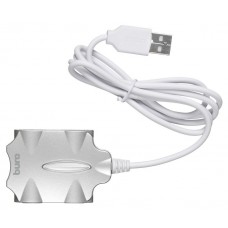 Концентратор USB 2.0 HUB Buro BU-HUB4-0.5-U2.0-Candy Silver (4xUSB2.0)