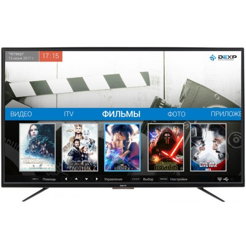 Телевизор 39" (99 см) DEXP H39D8000Q черный
