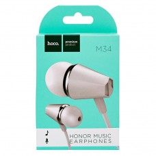 Проводные наушники с микрофоном Hoco M34 Honor music universal (white)
