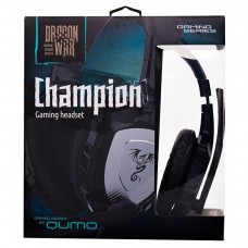 Компьютерная гарнитура Qumo Champion GHS 0001 стерео с микрофоном (black/silver)