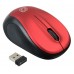 Мышь беспроводная Oklick 665MW черный/красный оптическая (1000dpi) USB (3but)