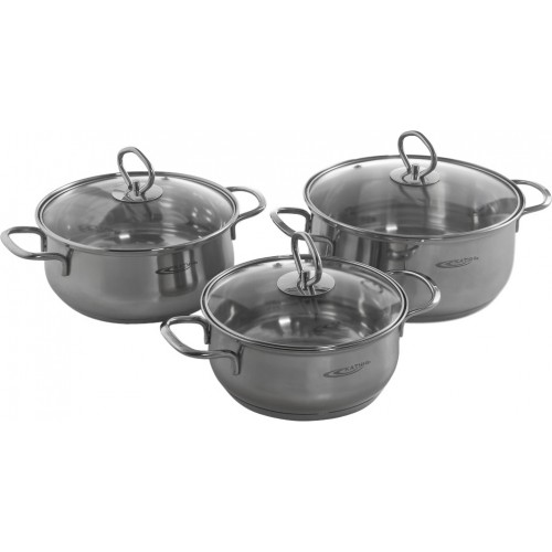 Набор посуды 6пр. ЛИРА (1,6+2,2+3,2л)  KT-CP-001