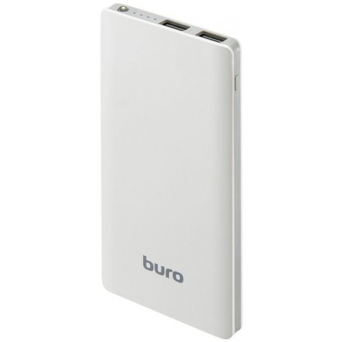 Портативный аккумулятор Buro RCL-8000-WG 8000mAh, 2x2.1A max, LiPol, белый-серый