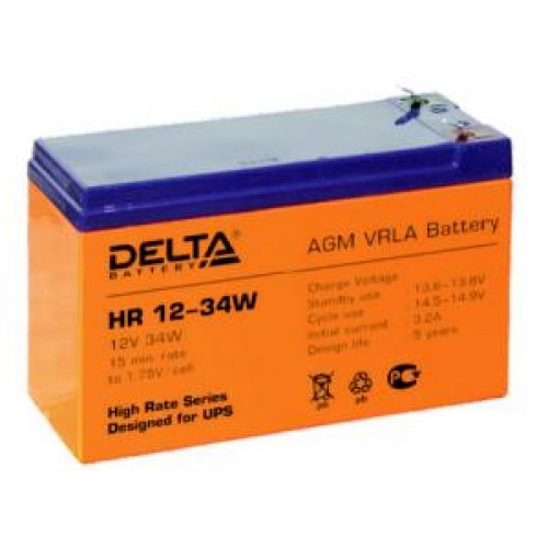 Аккумулятор DELTA HR 12-34W 12v 9Ah