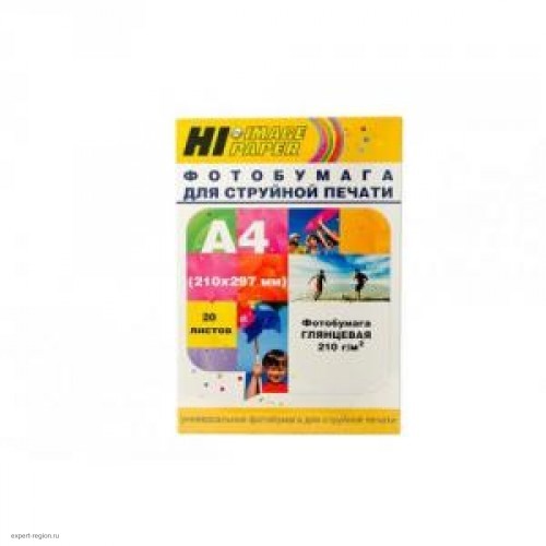 Бумага Hi-image paper для фотопечати А4, 210 г/м2, 20 листов, глянцевая односторонняя(A200400U)