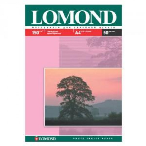 Бумага Lomond для струйной печати А4, 150 г/м2, 25 листов, глянцевая (0102043)