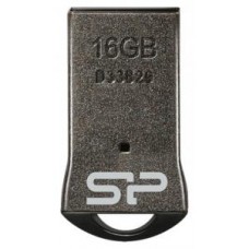 Накопитель USB 2.0 Flash Drive 16Gb Silicon Power Touch T01 black/silver SP016GBUF2T01V1K)