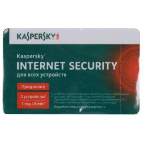 ПО Kaspersky Internet Security 3-Desktop 1 year Renewal Card (KL1941ROCFR)