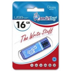 Накопитель USB 2.0 Flash Drive 16Gb Smartbuy Glossy series Blue (SB16GBGS-B)